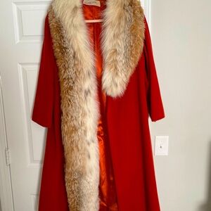 Vintage Hattie Carnegie Wool and Fur Coat
